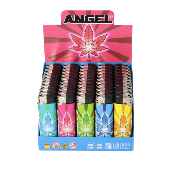 Einweg Piezo Feuerzeug Hanfblatt